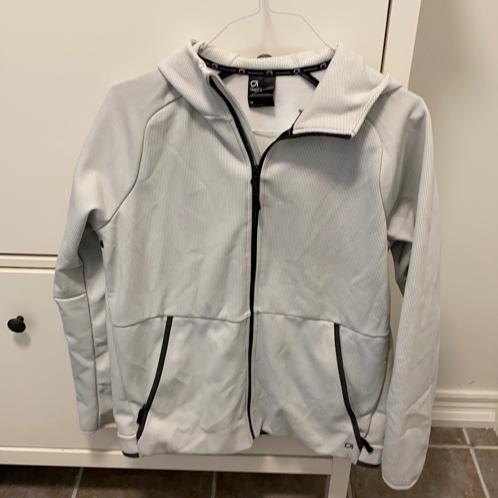 Gap men’s gap fit full zip hoodie white